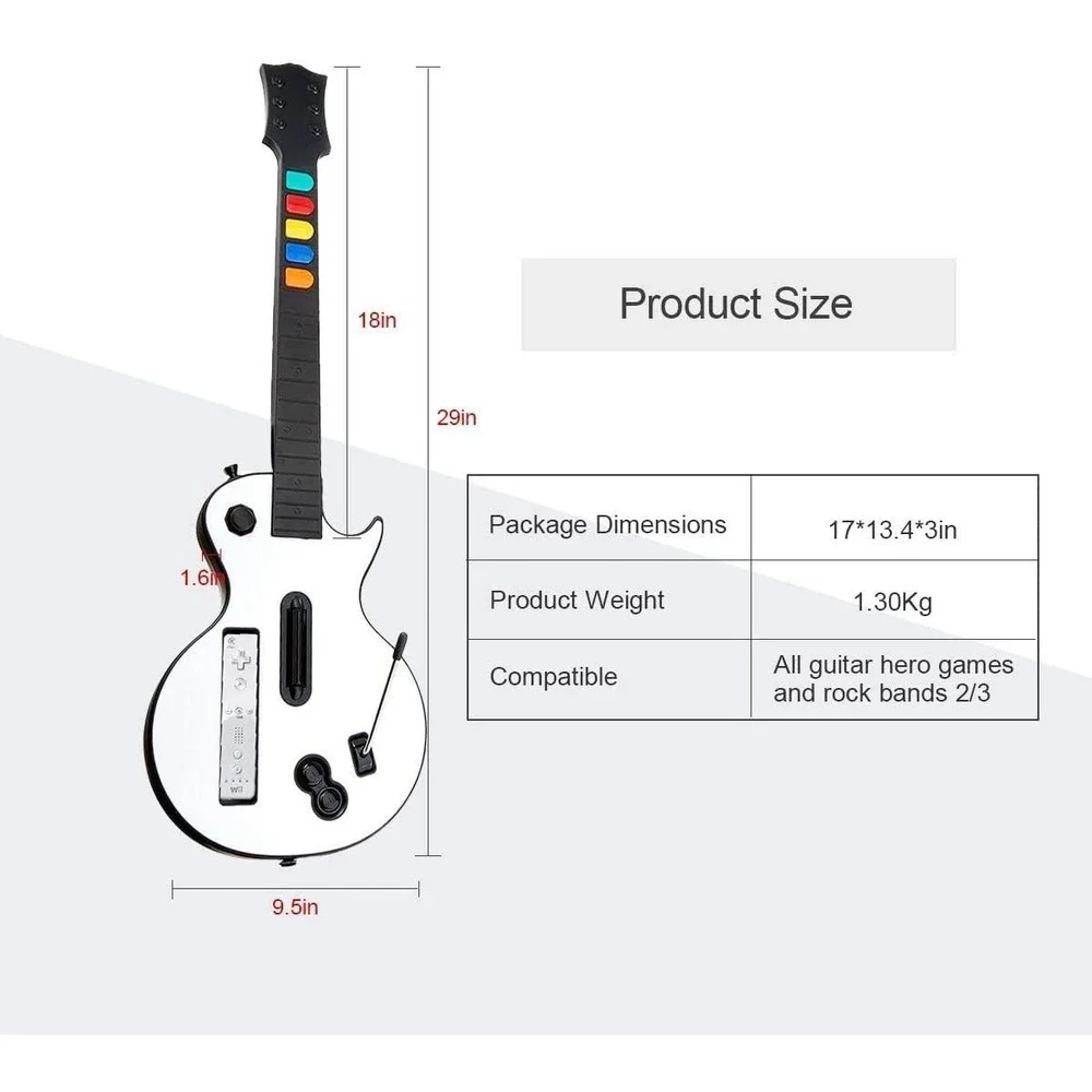 Gametime‎ Buddies Wireless Guitar for Nintendo Wii Games Guitar Hero & Rock Band
